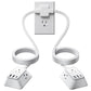 🔌Twin Extension Cord Splitter 12 / 18 FT, with 6ft Dual Extension Cord on Each Side 3 Widely Outlets, Double Extension Cord for Home Office Dorm Room